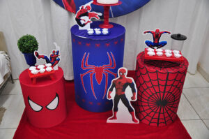 Decoração Pegue e Monte Homem Aranha Super Heróis Kit Festa M